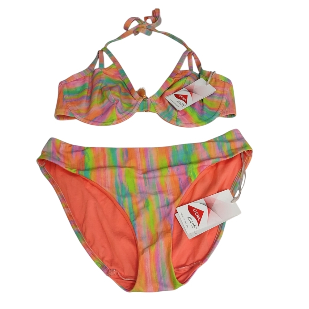 Multicolor Halter Bikini Set - Picture 5 of 10